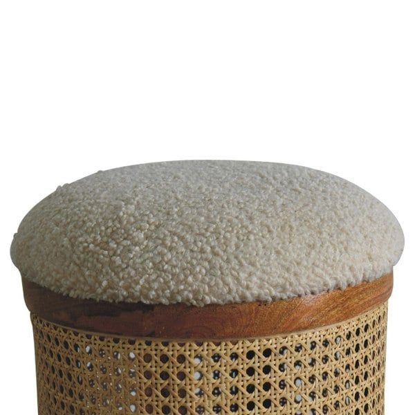 Artisan Furniture Cream Boucle Larissa Footstool