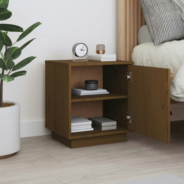 Berkfield Bedside Cabinet Honey Brown 40x34x45 cm Solid Wood Pine