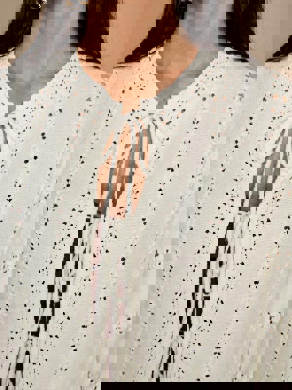 GWD Rachel Cream Crochet Knit Cardigan