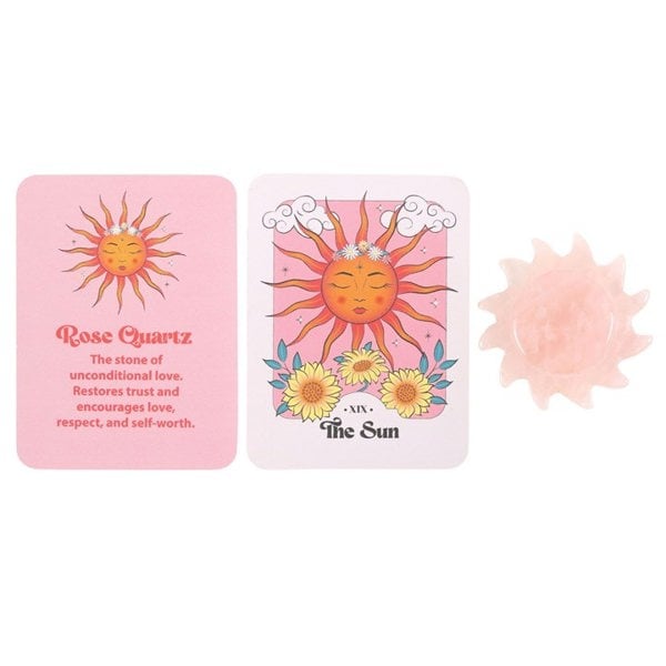 Serano Rose Quartz Crystal Sun Keepsake Stone in a Box