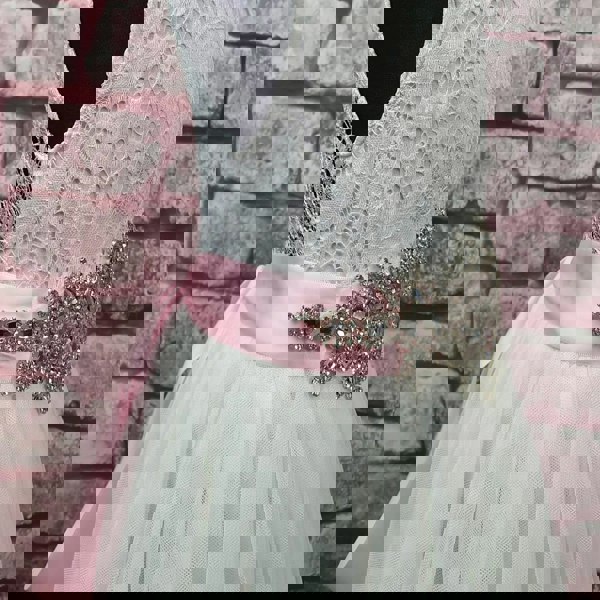 UK Flower Girl Boutique Diamante Glamour Sash - Various Colours