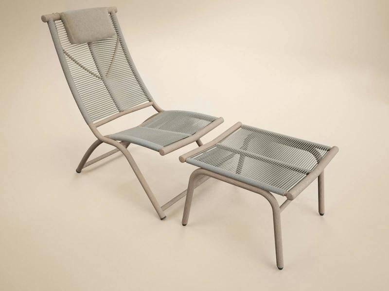 SOLACE+CO Esen Garden Lounge Chair with Footstool