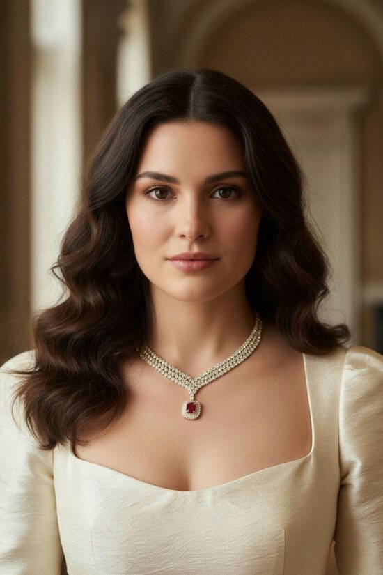 Latelita Countess Statement Ruby Necklace Gold