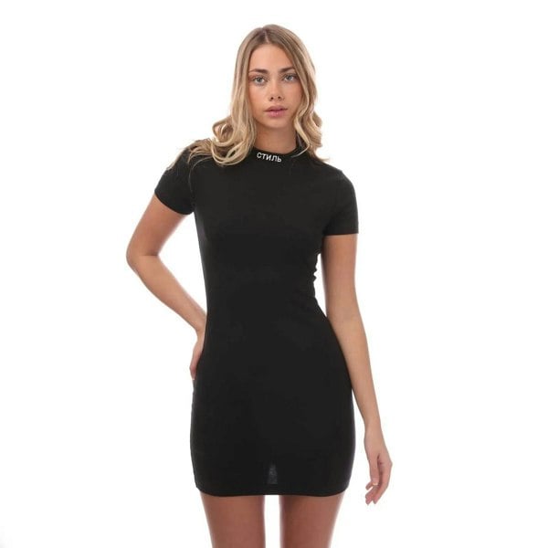 Heron Preston Womens/Ladies CTNMB Casual Dress - Black/White