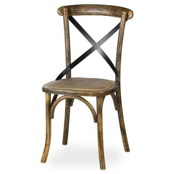 Hill Interiors Cross Oak Dining Chair - Brown - 