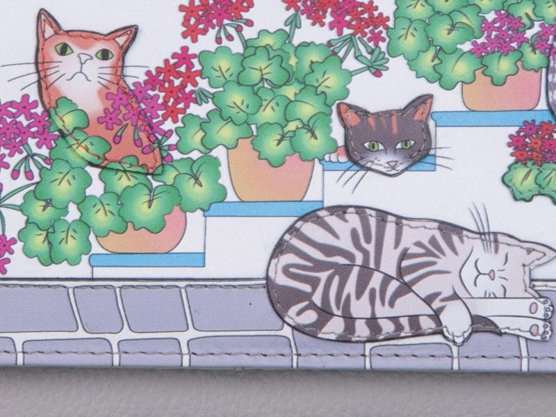 Mala Leather Santorini Cats RFID Matinee Leather Purse