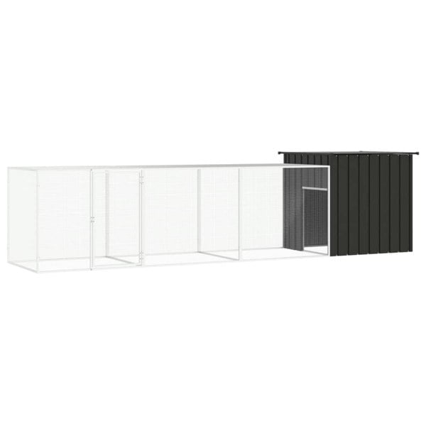 Berkfield Chicken Cage Anthracite 400x91x100 cm Galvanised Steel