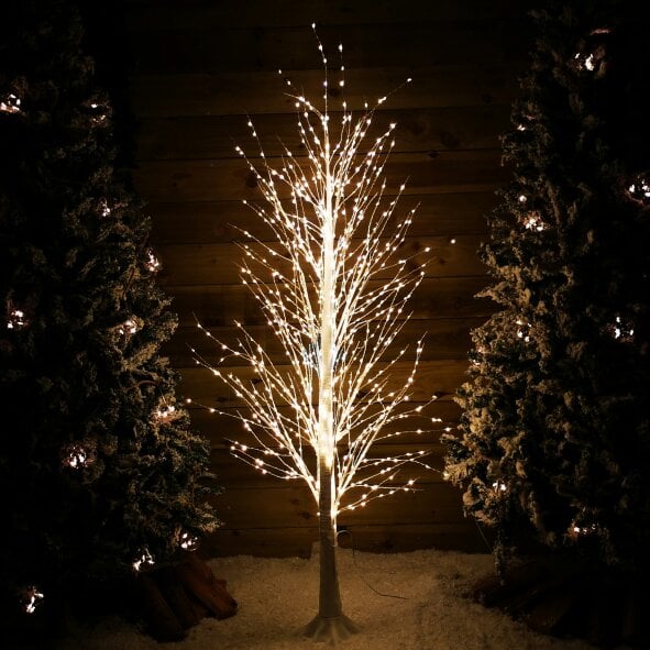 Samuel Alexander 5ft (1.5m) White Modelling Micro Dot Tree with 900 Twinkling LEDs in Warm white