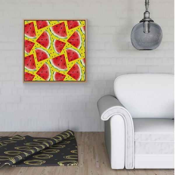 Warren Reed Watermelon Pattern Framed Canvas