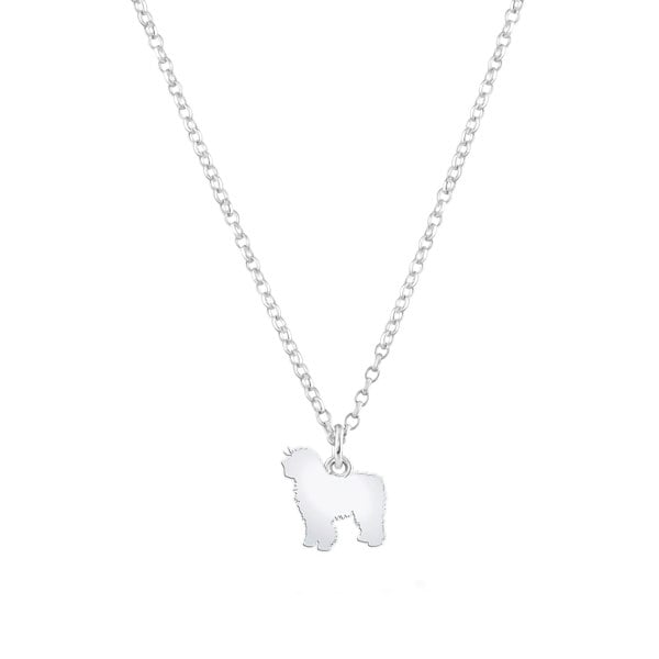 Mylee London Spanish Water Dog Silhouette Silver Necklace - Personalised