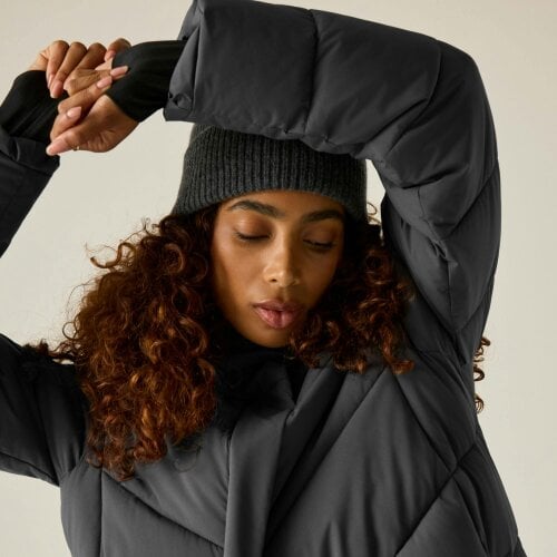 Regatta Womens/Ladies Eloria Long Length Padded Jacket - Iron - Iron - 100% Mixed