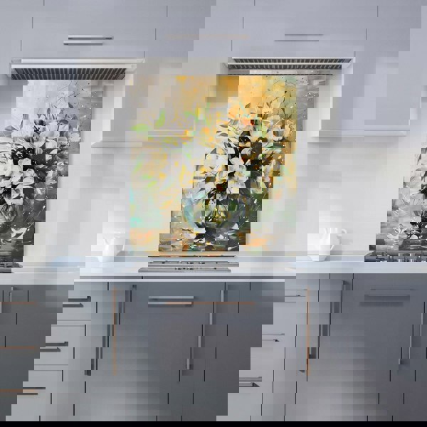 Warren Reed - Designer Elegant Jasmine Bloom Splash Kitchen Splashback