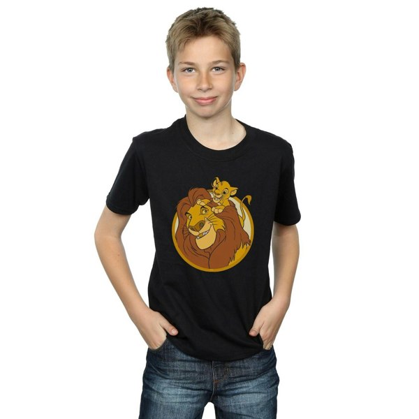 Disney Boys The Lion King Mufasa And Simba T-Shirt - Black