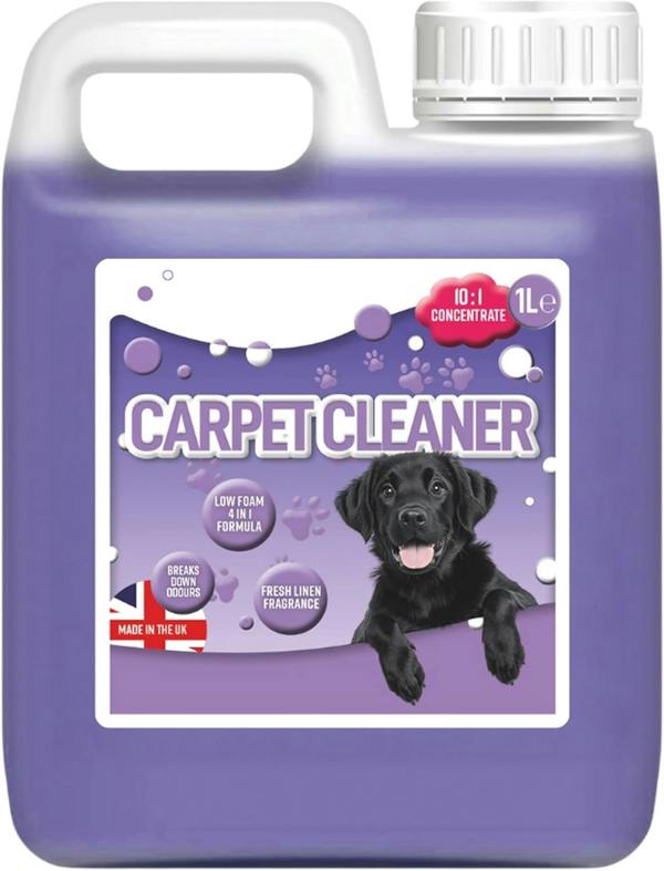 1 x 1 Litre Stain Odour Remover Pet Carpet Cleaning Shampoo Ideal For All Machines With Fresh Linen Fragrance