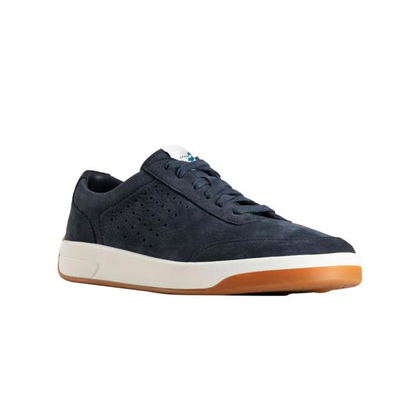 Clarks Mens Hero Air Lace Leather Trainers - Navy - 