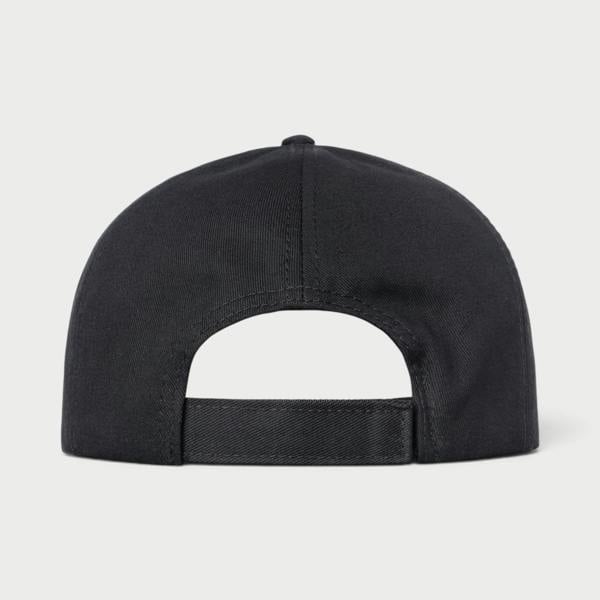 Supplied Fashion black baseball cap with an adjustable back strap, shown from the rear view.