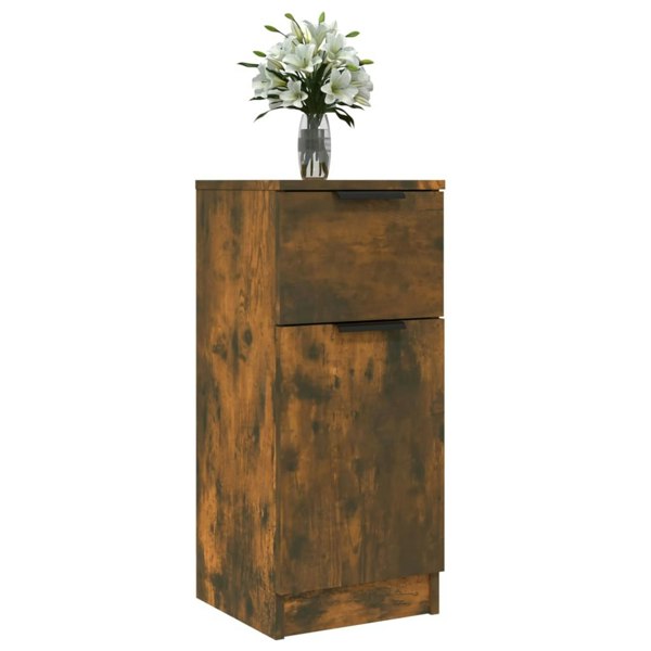 Berkfield Sideboards 2 pcs Smoked Oak 30x30x70 cm Engineered Wood