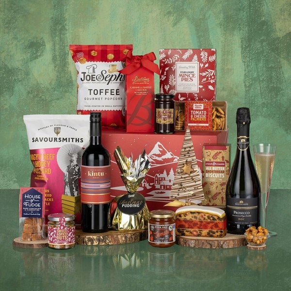 The Holly Christmas Food and Drink Hamper Carton