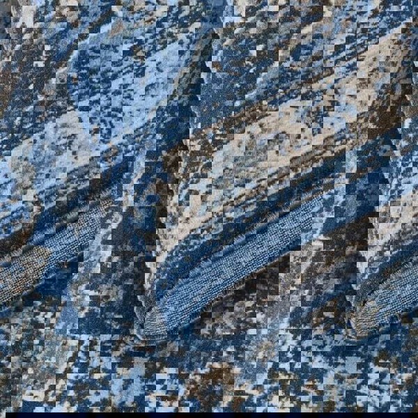 The Rugs Short-Pile Classic Medallion Blue Rug - Luxurious