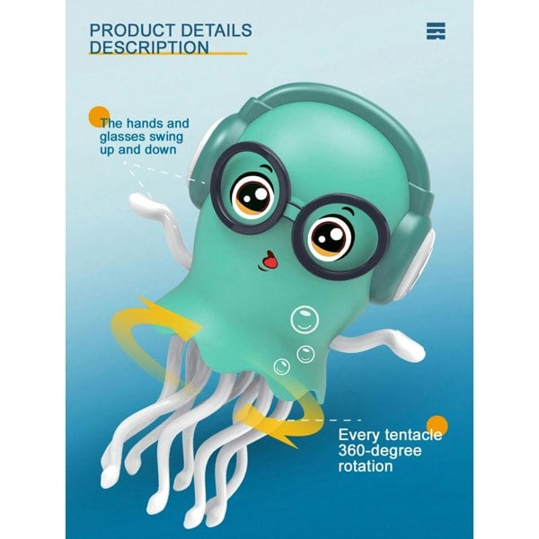 Dragodirect Interactive Magic Jellyfish Toy Dancing Lights and Music for Kids Sensory Play