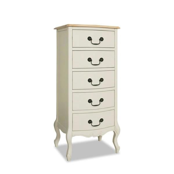 Statement Furniture Juliette Tallboy 5 Drawer French Style Bedroom Chest