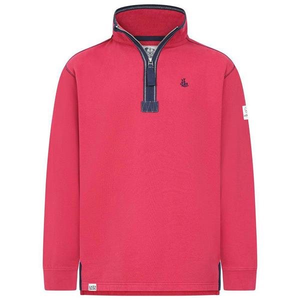 Lazy Jacks Mens Quarter Zip Sweatshirt - Rouge