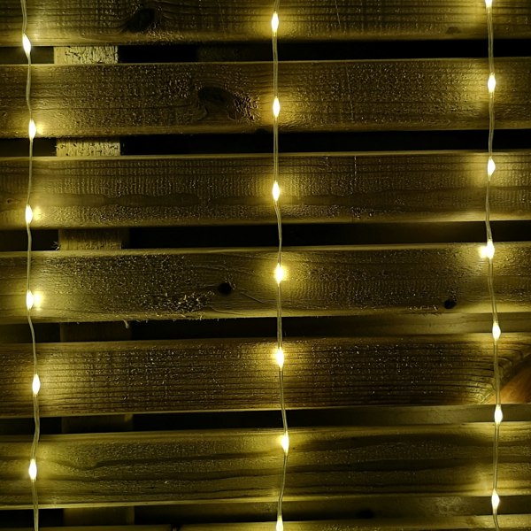 Samuel Alexander 1.2m Warm White LED Star Curtain Lights Christmas Decorations