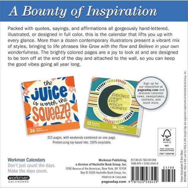 Today Is Going To Be A Great Day Desk Calendar 2027, Desk Calendars, Day To View, Lifestyle, Gift
