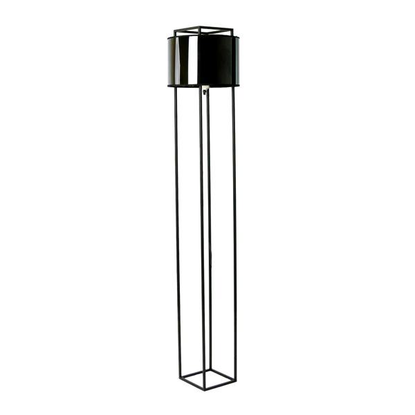 Angel Cerdá Floor lamp in black and glossy gold PVC and black steel 8092