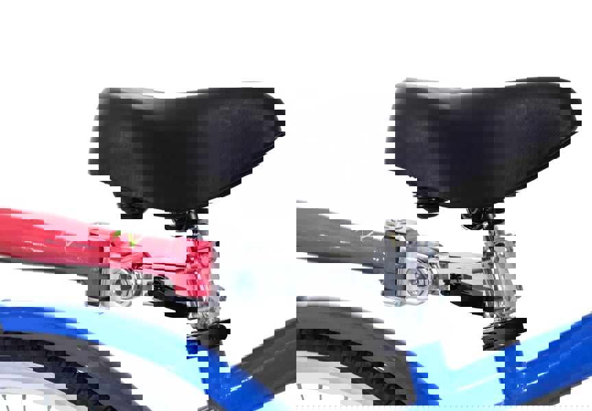 Close-up of Pink tag-along bike