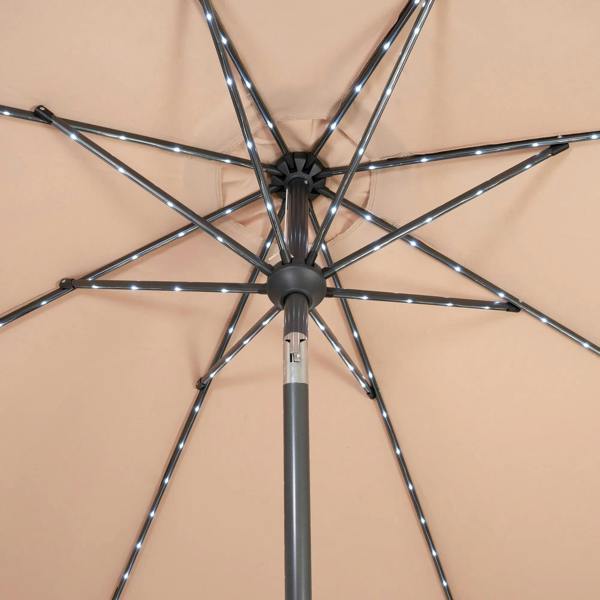 Jardi LED Tilt Parasol 2.7m – Beige