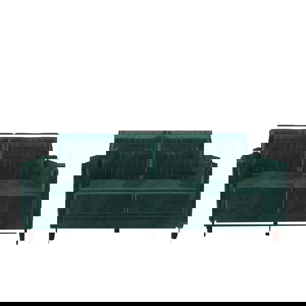 Dorel Home Pin Tufted Transitional 3 Seater Sofa Bed - Velvet Green