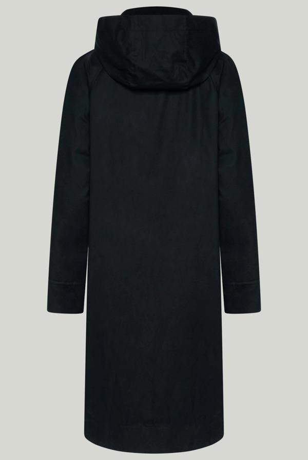 Elle Waxed Cotton Long Coat