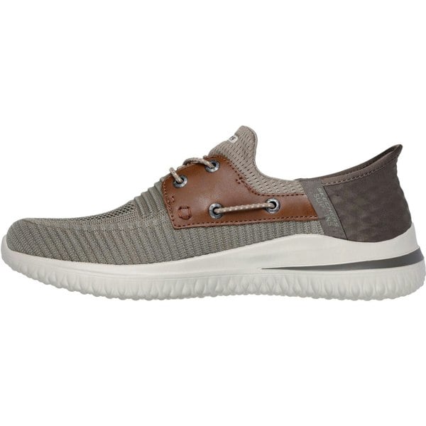 Skechers Delson 3.0 Roth Textile Men's Taupe/Brown Trainers