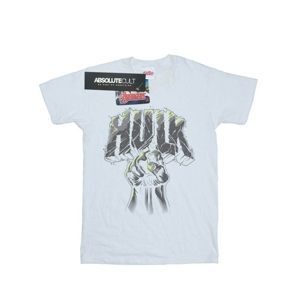 Marvel Boys Hulk Punch Logo T-Shirt - White