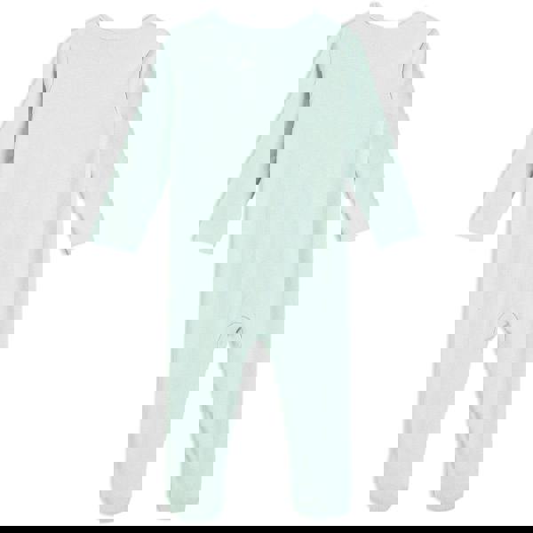 Mini Cuddles Baby Unisex 2pk Animal Printed Sleepsuits, Multicolour