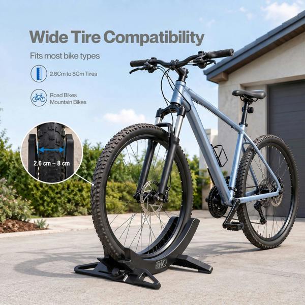 MONVELO Bike Stand Floor Rack Adjustable ABS For Mountain Bikes Garage Black