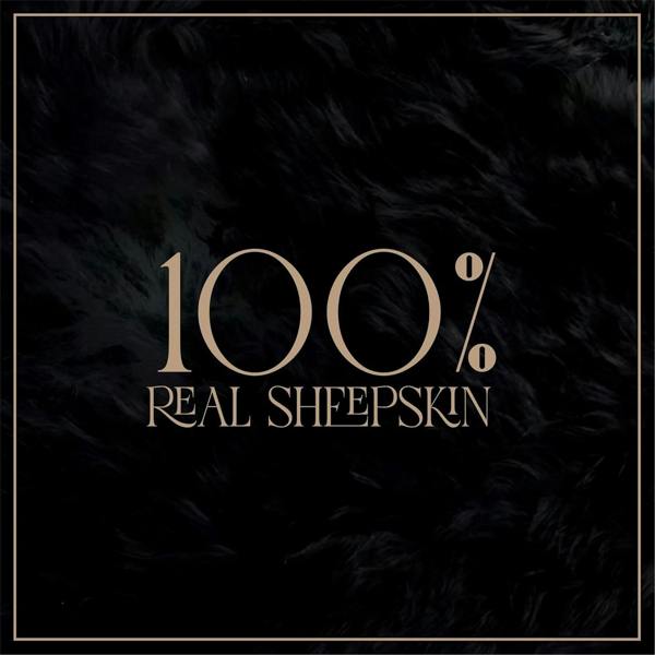 Infinity Leather Luxury Genuine Sheepskin  40x40cm Real Wool Single Sided Cushion