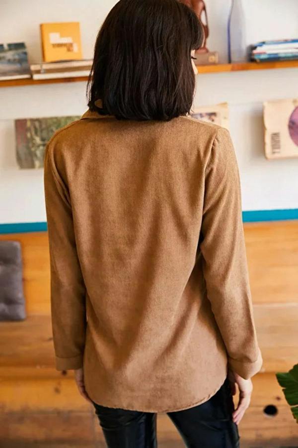 Hoxton Gal Fine Ribbed Corduroy Shirt