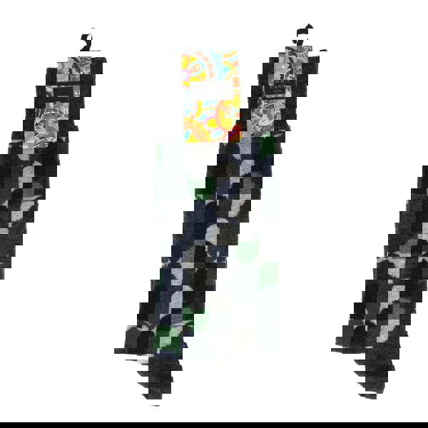 Embassy London Wiggle - Navy Signature - - Men's cotton crew socks size UK 6 to 12