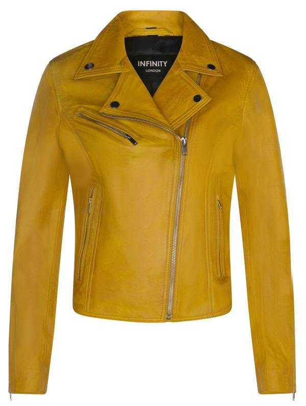 Infinity Leather Womens Leather Classic Biker Brando Jacket-Baku