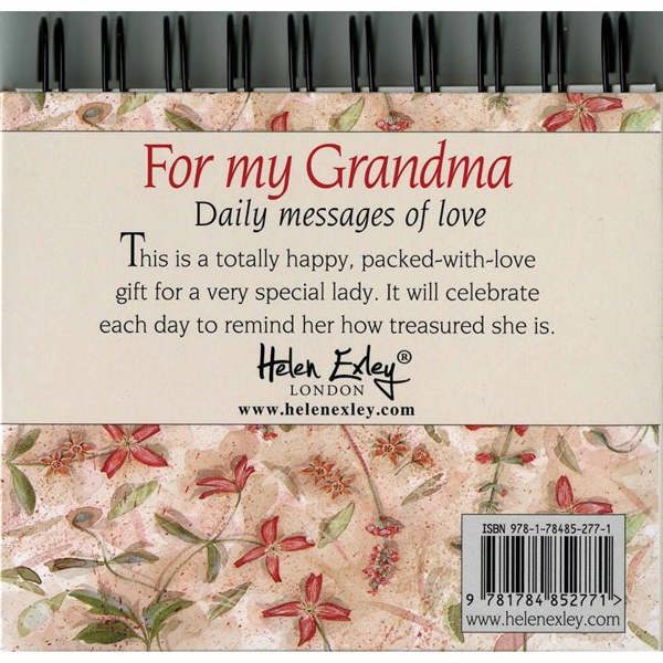 Helen Exley, 365 Daily Messages Of Love For My Grandma Perpetual Calendar, Perpetual Calendars and Diaries, Day To View, Family, Gift