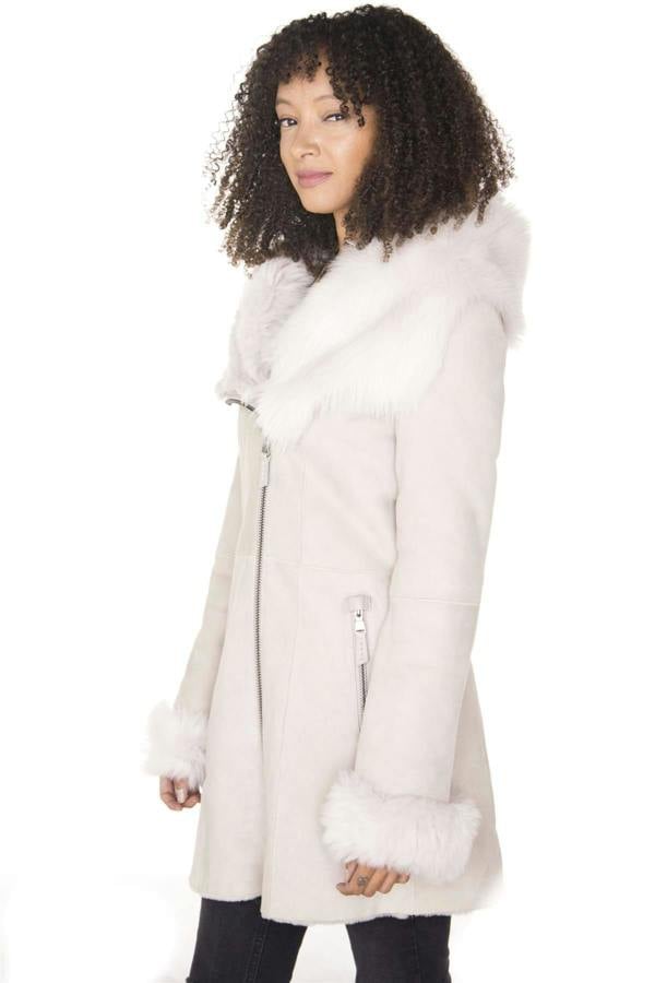 Infinity Leather Ladies Suede Merino Sheepskin Coat-Ringwood