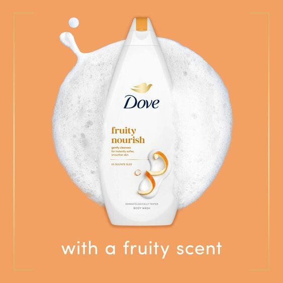 Dove Caring Bath Fruity Nourish Bath Wash 720ml With 0% Sulfate SLES