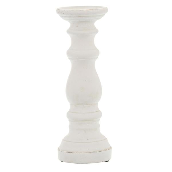 Hill Interiors Ceramic Column Candle Holder - White - 