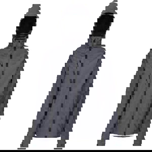 Regatta Mens Venturer Hooded Soft Shell Jacket - Seal Grey/Black - 