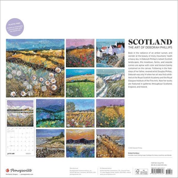 Scotland, The Art Of Deborah Phillips Calendar 2027, Wall Calendars, Month To View, Art, Gift