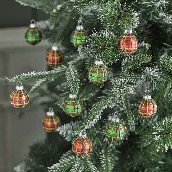 Scotts of Stow Set of 12 Tartan Baubles