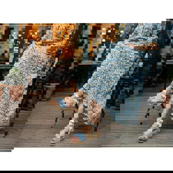 Heavenly Feet Heavenly Feet SARA Womens Platform Sandals Blue/White