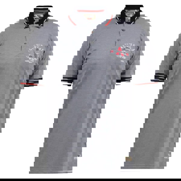 Duke Mens D555 Mersea Pique Embroidered Kingsize Polo Shirt - Grey Marl